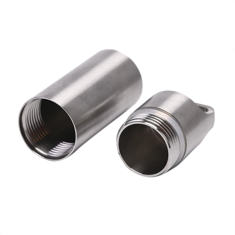 Pill Box S M L Mini Waterproof Capsule Seal Bottle Stainless Steel Outdoor Survival Pill Box Container Capsule Pill Bottle Tank