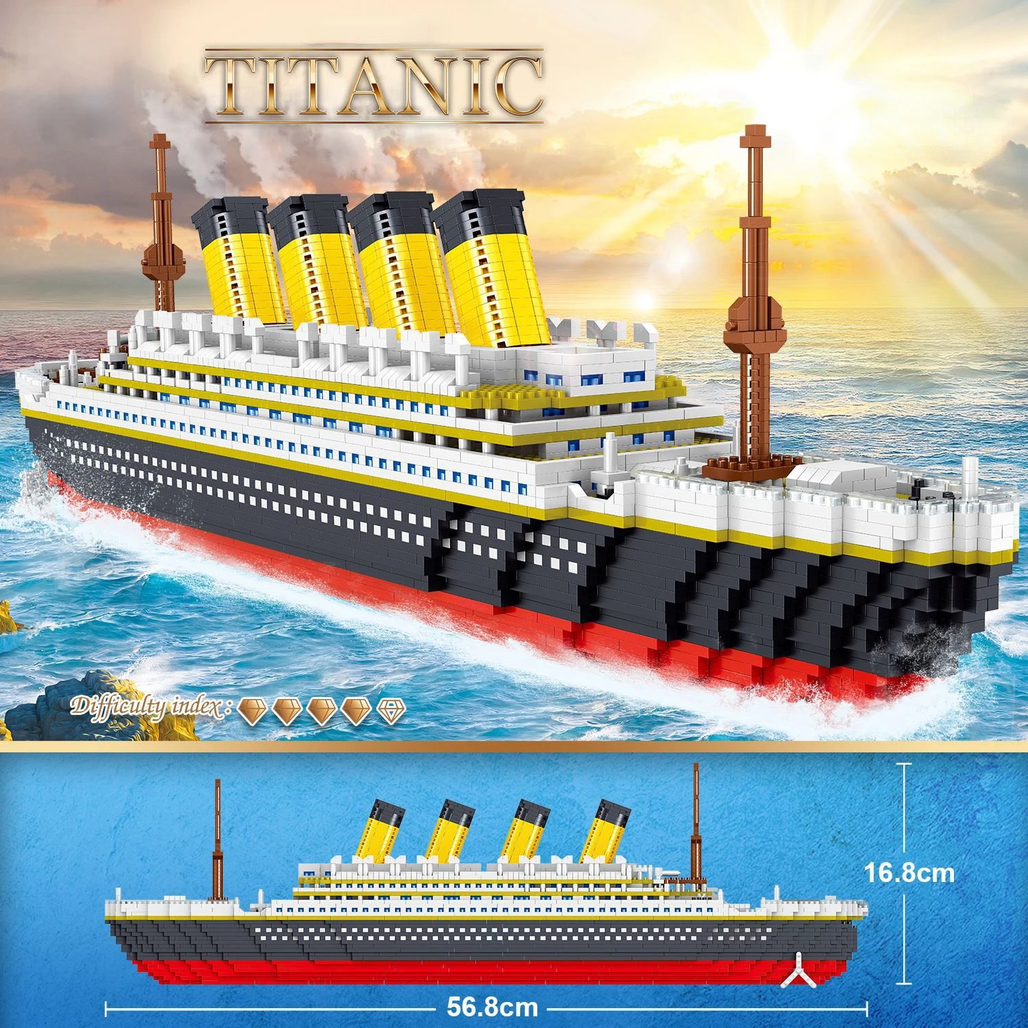 Titanic Ship Sank RMS Cruise Model Building Blocks Kits Broken Boat  Steamship Movie Scene MOC DIY Puzzle Bricks Toys Kids Gift - AliExpress