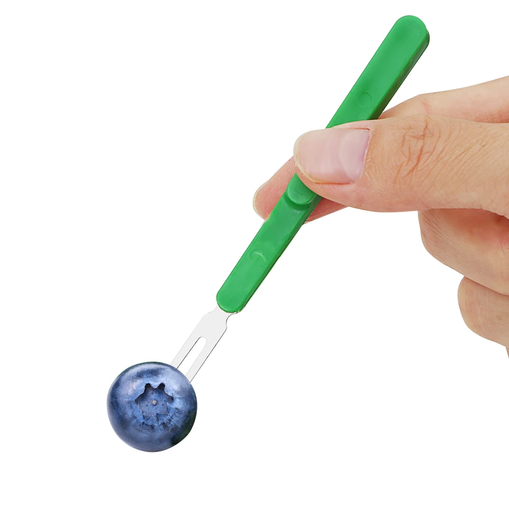 Long Handle Strainers Colander Spoon Filter Canned Fruit Juice Filtering Spoon Stainless Steel Fruit Fork 2 in 1 Cooking Tools