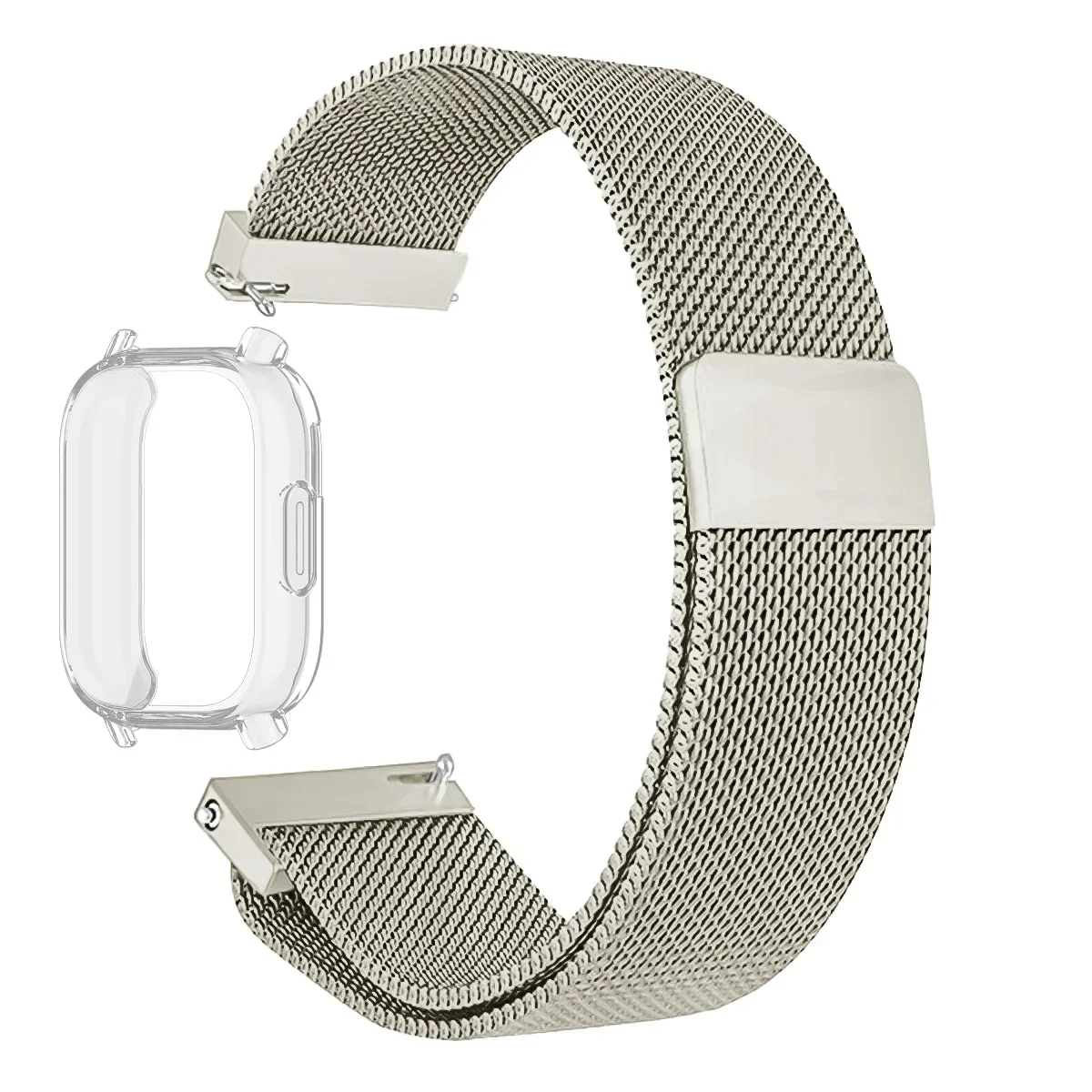 Milanese Magnetic Strap and TPU Soft Case with Screen Protector
