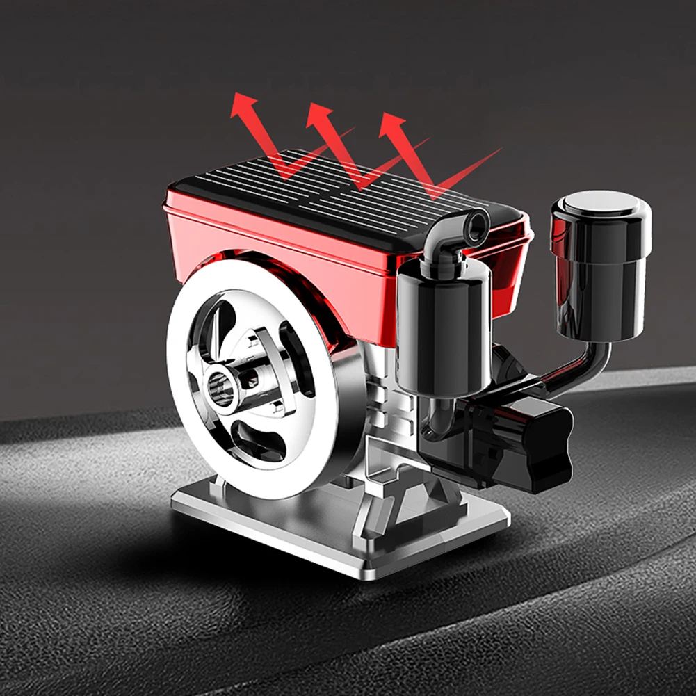 Diffuser Solar Powered Rotating Car Purifier Simulated Engine Interior Replacement Parts Dashboard Tiny Things Gadgets