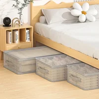 Foldable Storage Bags PVC Transparent Large Capacity Clothing Wardrobe Storage Bag Wear-resistant Dustproof Moisture-proof 1