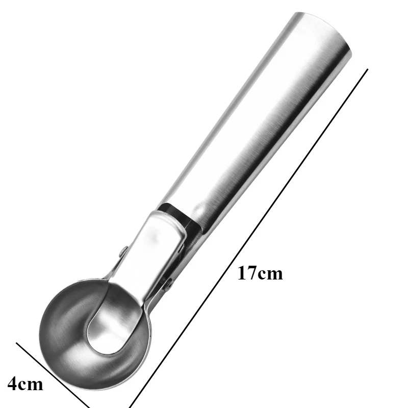 Stainless Steel Ice Cream Scoop with Trigger Antifreeze Handle Frozen Yogurt Mold Scoop