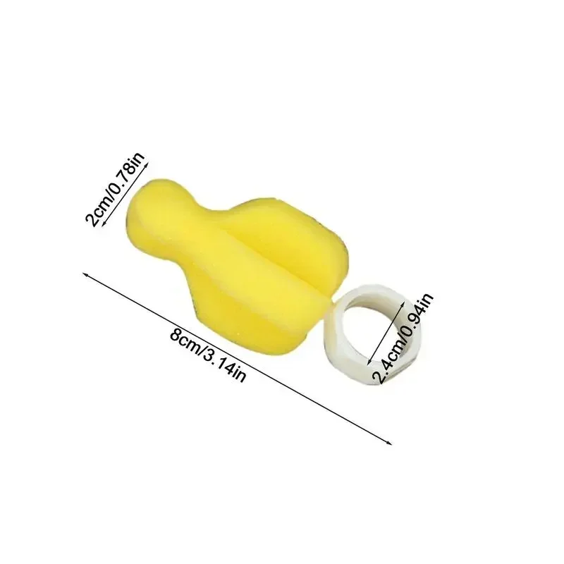 Yellow Sponge Nipple Brush Baby Milk Bottle Washing Tools 360° Rotating Cleaning Brush Infant Pacifier Brushes Nipples Cleaner 6