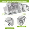 Chicken Coop Outdoor Wooden Hen House 65" with Large Nesting Box, Poultry Cage with Removable Tray,UV Proof Roof 3