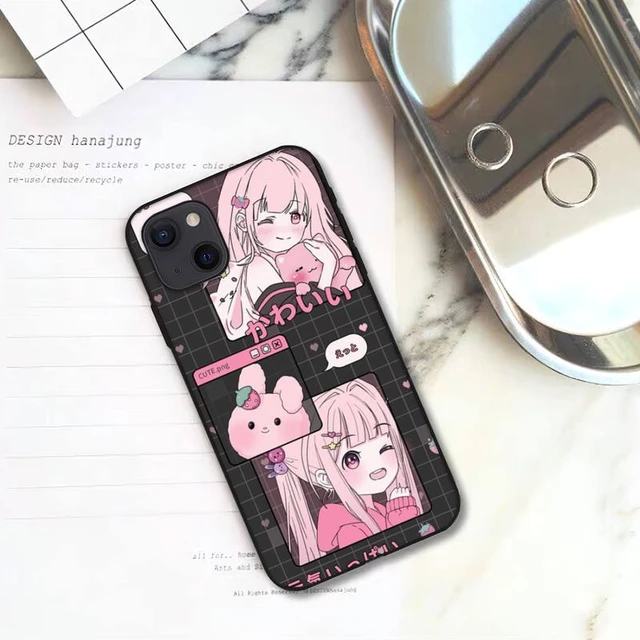 Menhera chan anime girl cute Phone Case Candy Color for iPhone 6 7 8 11 12  13 s mini pro X XS XR MAX Plus - AliExpress