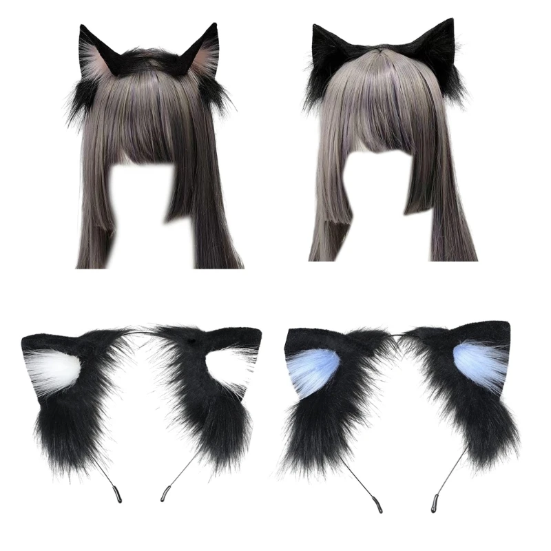 

Cat Ear Hairband Music Festivals Anime Character Headband Adult Plush Headpiece Carnival Cosplay Props Unisex 28TF