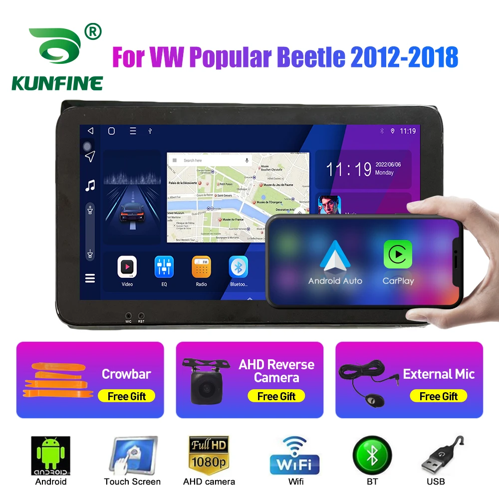 

10.33 Inch Car Radio For VW Popular Beetle 2Din Android Octa Core Car Stereo DVD GPS Navigation Player QLED Screen Carplay
