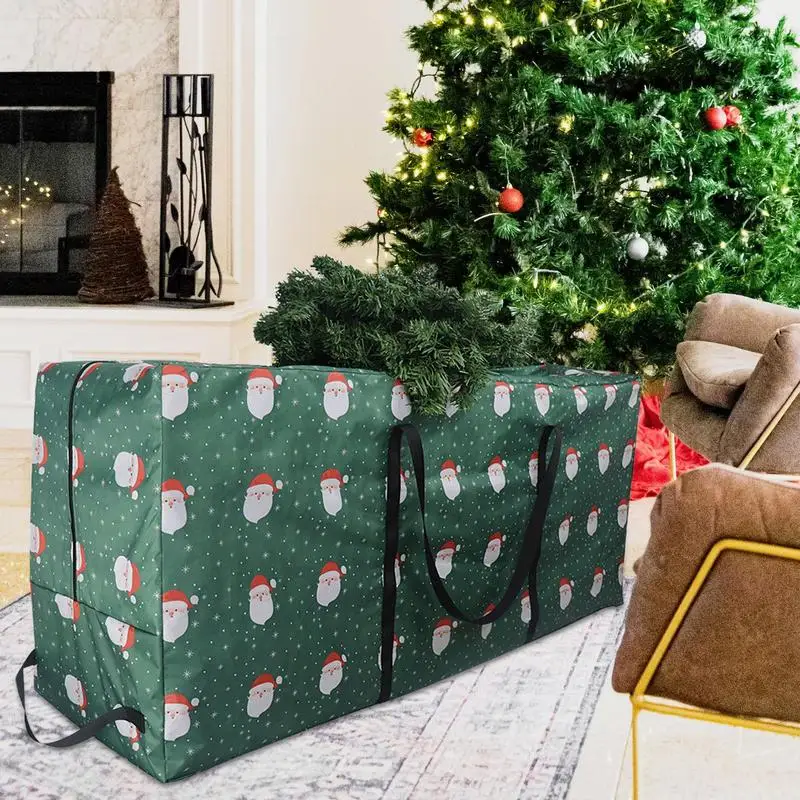 Large Christmas Tree Storage Bag Oxford Fabric With 4 Handles Waterproof Xmas Tree Storage Bags Easy Carrying And Transport christmas tree storage bag