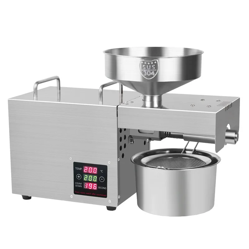 Oil press machine Automatic Home/Commercial Oil Expeller for Avocado Coconut Castor Flax Peanut Sunflower 5