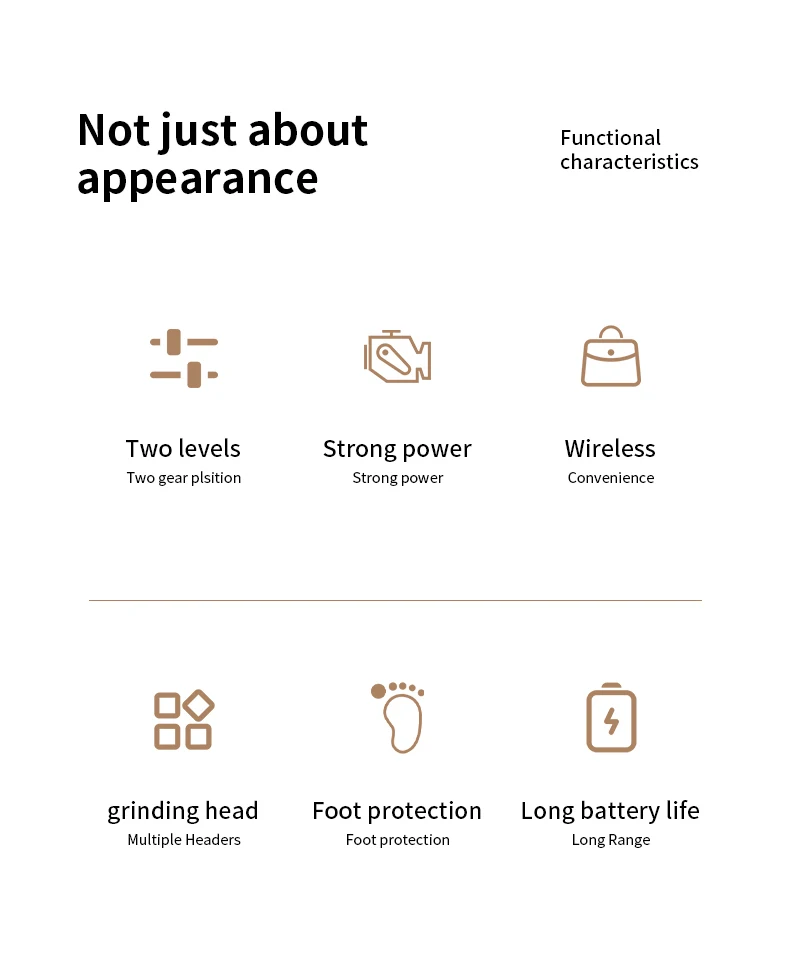 Description Picture 3 of itemRechargeable Electric Foot File Callus Remover Automatic Pedicure Grinder Dead Skin Removal Home Foot Care Beauty Device