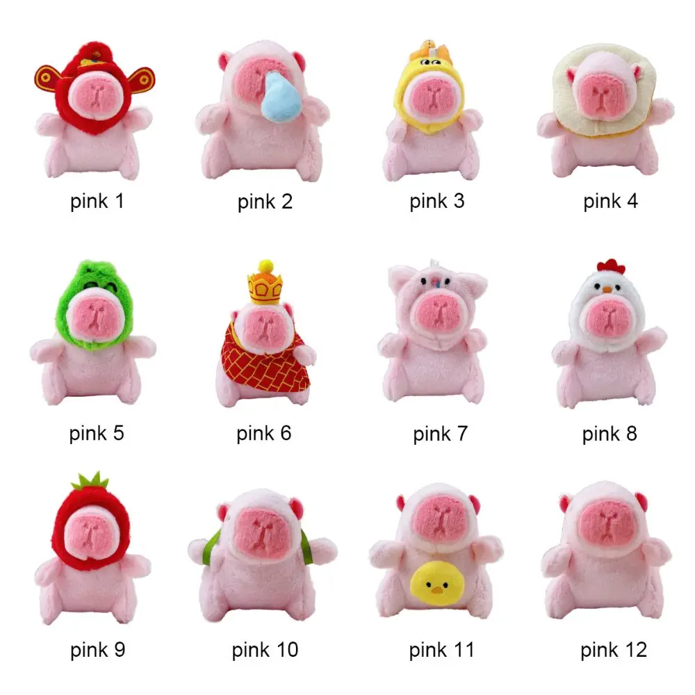 Peluche di Capibara, Giocattolo Realistico di Capibara con Costume da Unicorno, Dinosauro, Pane Boba, Frutta, Cibo, Bubble Capibara, Animali di Peluche