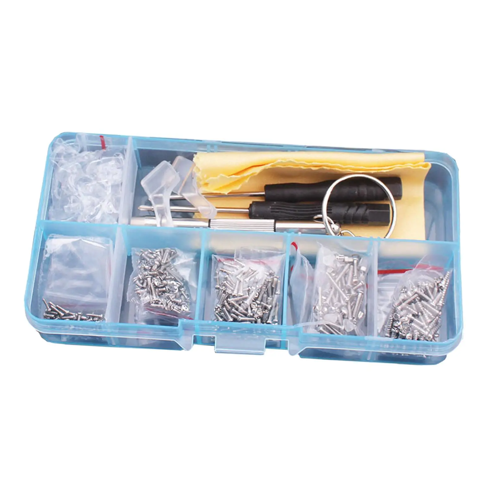 Eyeglass Repair Kits Include Nose Pads Portable Eye Glass Repairing Kits Multipurpose Replacement Accessories with Screw Box