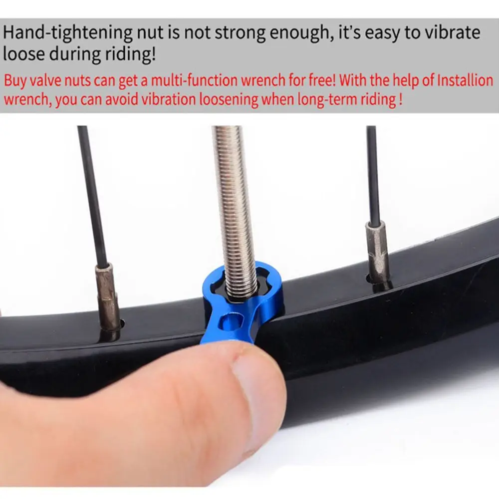 Bicycle Tubeless Presta Valve Schrader Valve Conversion Nut Adapter MTB Bike Rim Conversion Nut with Installation Wrench bicycle valve adapter bicycle tubeless valve bicycle valve bicycle tire valve nut bicycle valve accessories bicycle valve replacement
