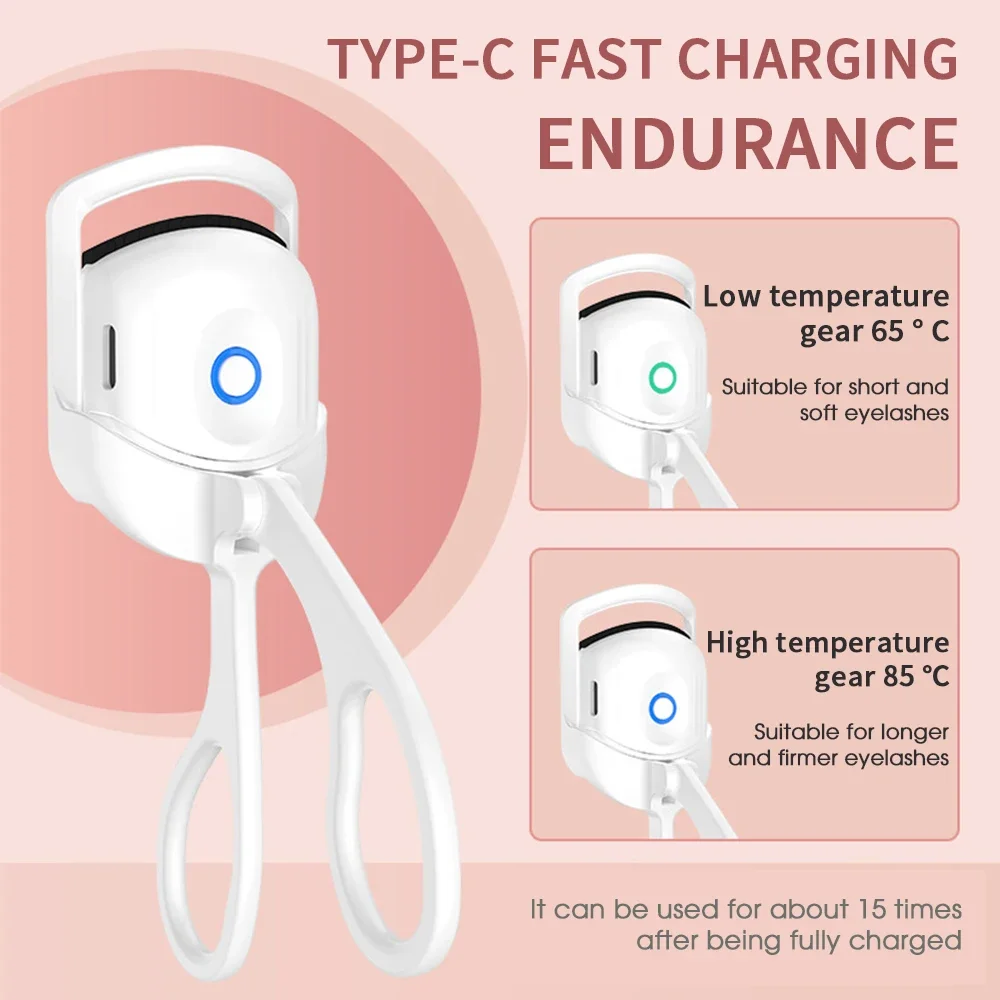 Eyelash curler electric eyelash curler USB charging model fast heating portable eye lash perm shaping and lasting curling thermal eyelash clip