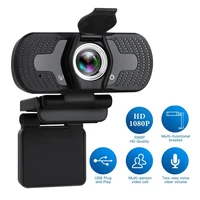 Smart Home Mini Webcam with Own 110 ° 1080P HD Wide Angle Built-in Stereo Microphone Support for Lens Autofocus Plug and Play 1