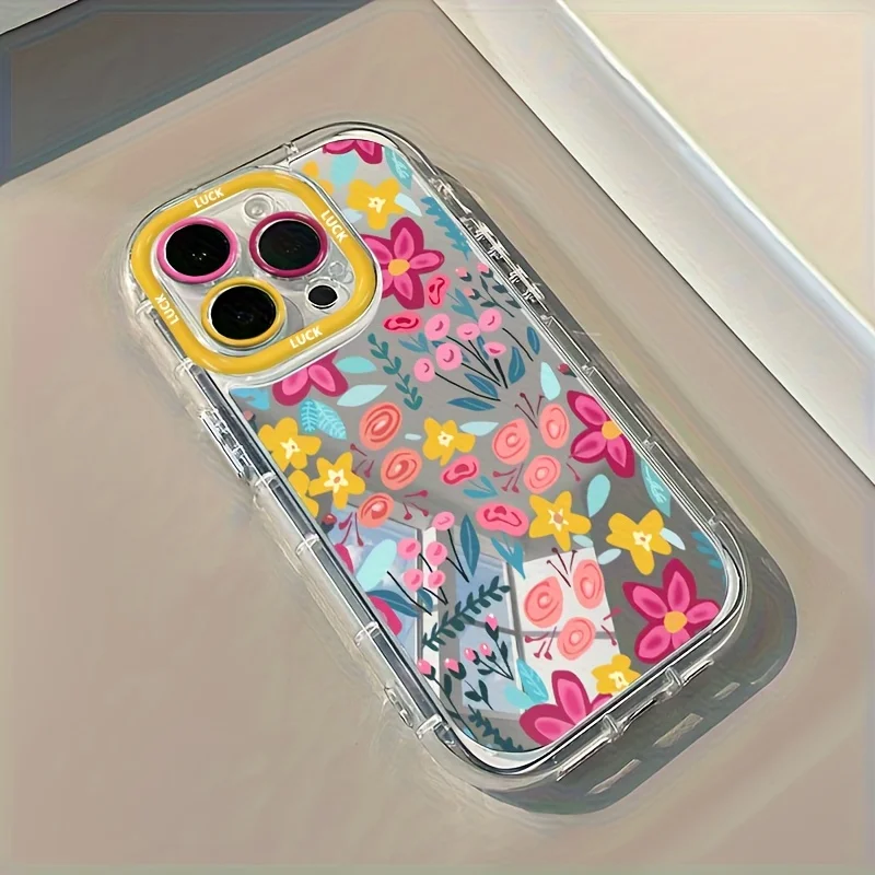 Vibrant Floral Mirror Phone Case For Iphone Pro Max And Plus_voghion.com