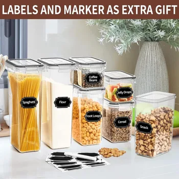 PRAKI Airtight Food Storage Containers Set with Lids -24 PCS BPA Free Kitchen & Pantry Organization Plastic Leak-proof Canisters 4