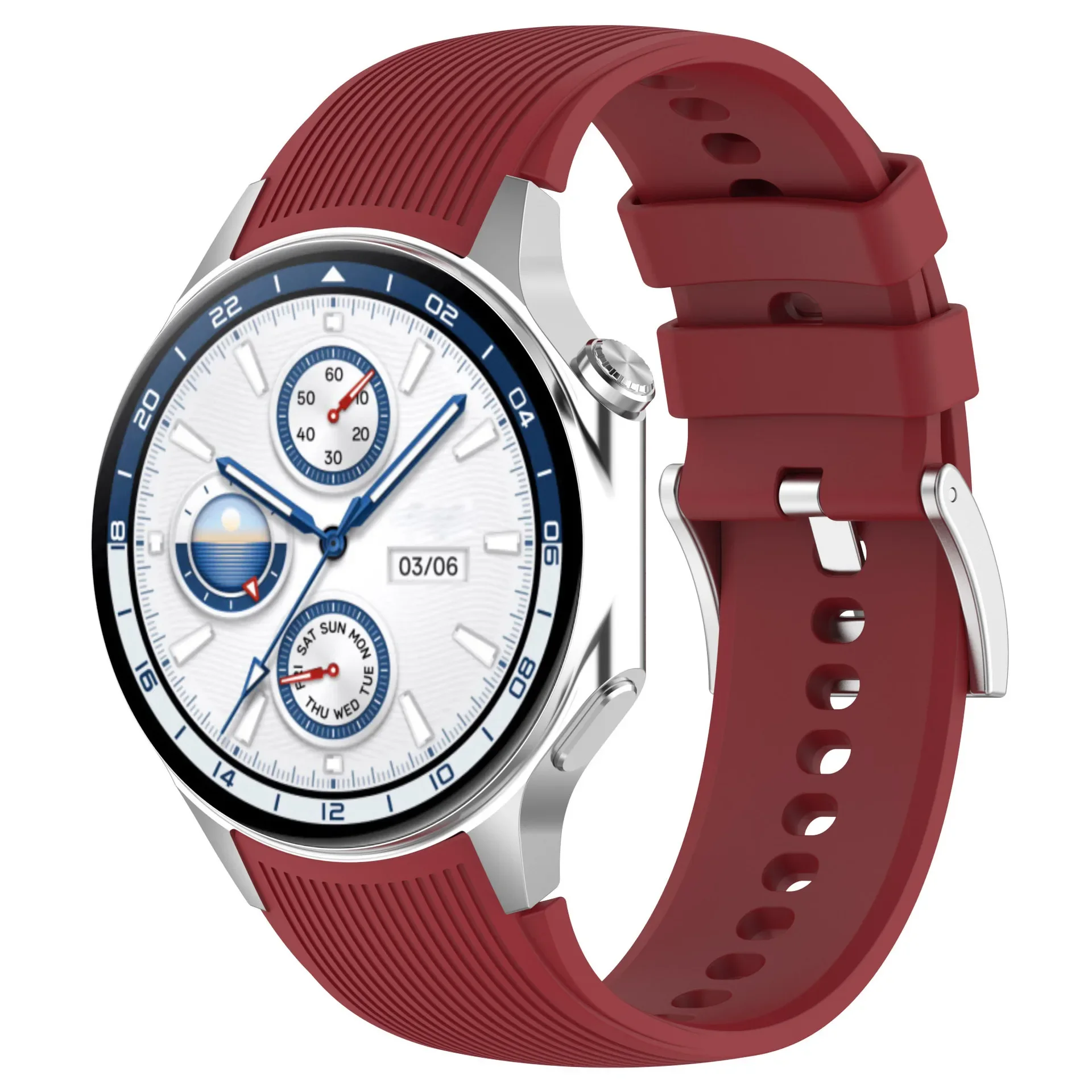 Enhanced Silicone Sport Strap - No Gap Design, Replaceable Wristband Bracelet