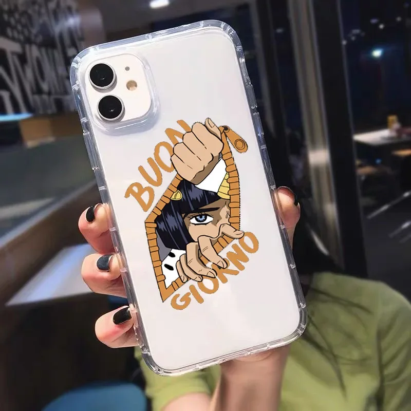 JoJo's Bizarre Adventure Clear Anime Phone Case - Soft Cover Coque
