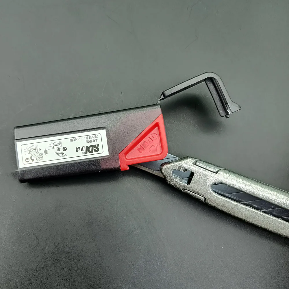 SDI 아연 합금 손잡이 고정 블레이드 가죽 공예 커터, DIY 스카이빙 나이프 도구