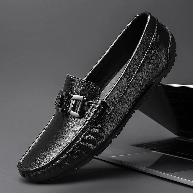 

Breathable Leather Shoes Men's 2023 Spring Men's Versatile Tide Shoes Soft Bottom Gommino Men's Casual Leather Shoes
