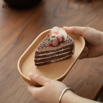 Japanese Wooden Dessert Plate 2