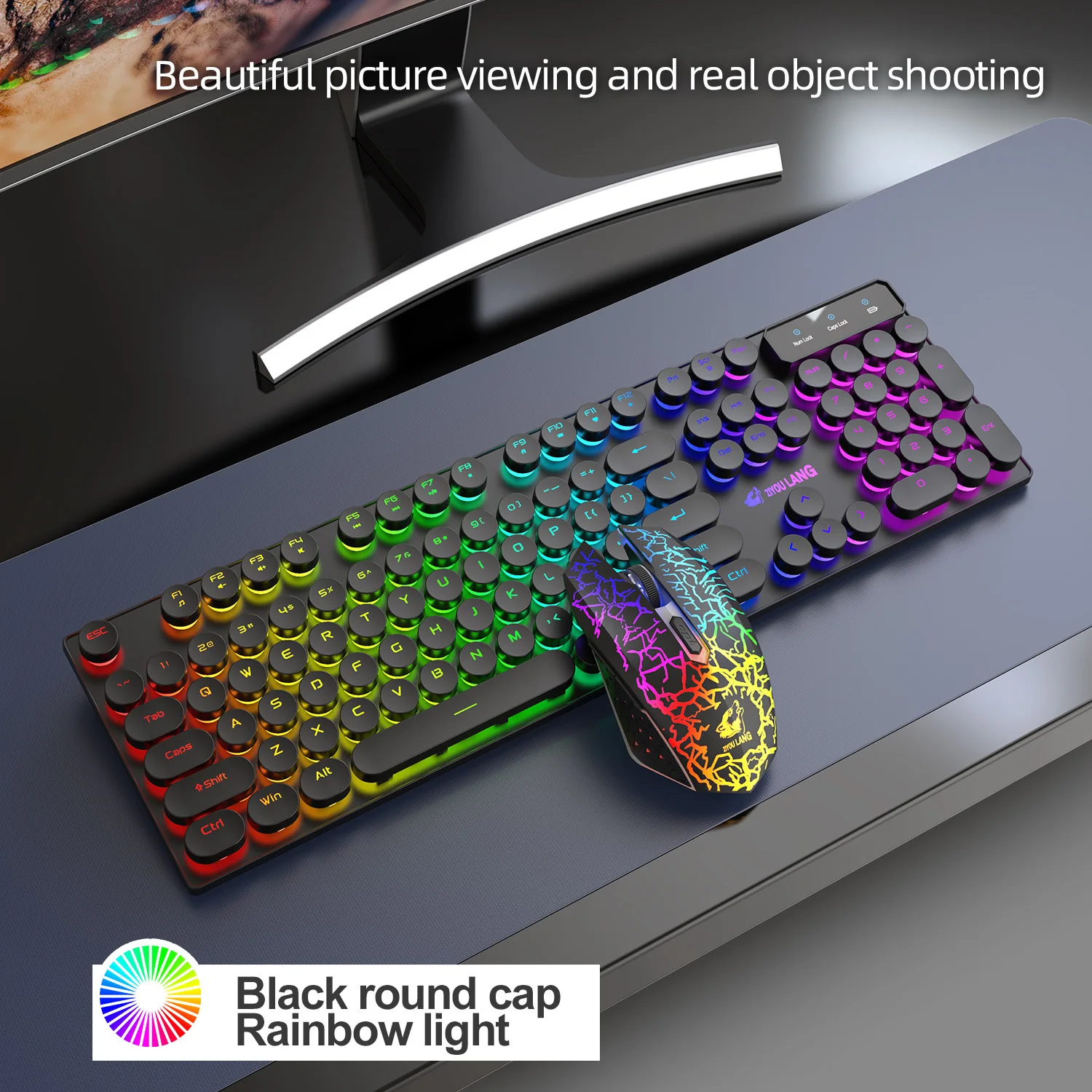 ensemble clavier et souris sans rétroéclairage touches clavier de kit pc ordinateur