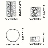 80pcs  Hair Braiding Metal Cuffs DIY Hollow Out Hair Ring Dreadlocks Beads Hair Braid Rings Clip Dread Decoration/Accessories - Image 6