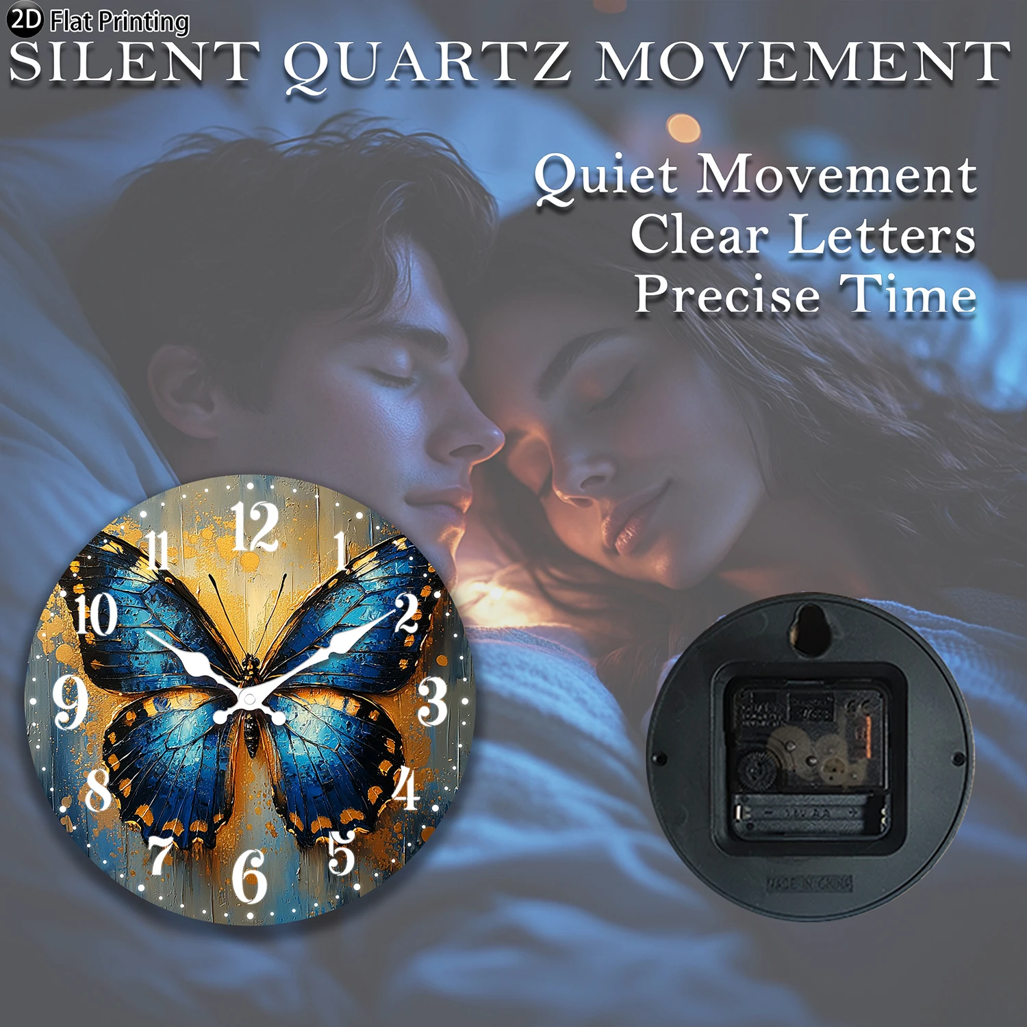 Rustic Apple Basket Wooden Wall Clock – Silent Quartz Decor 5