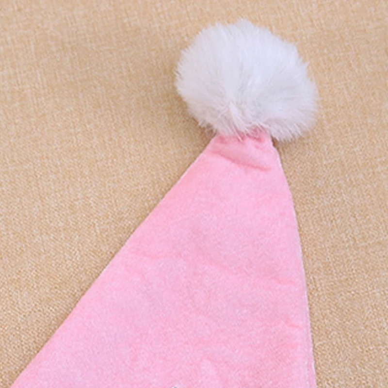 Fashion Pink Crown Plush Santa Hat Santa Hat With Princess Crown Christmas Party Atmosphere Event Decoration Supplies