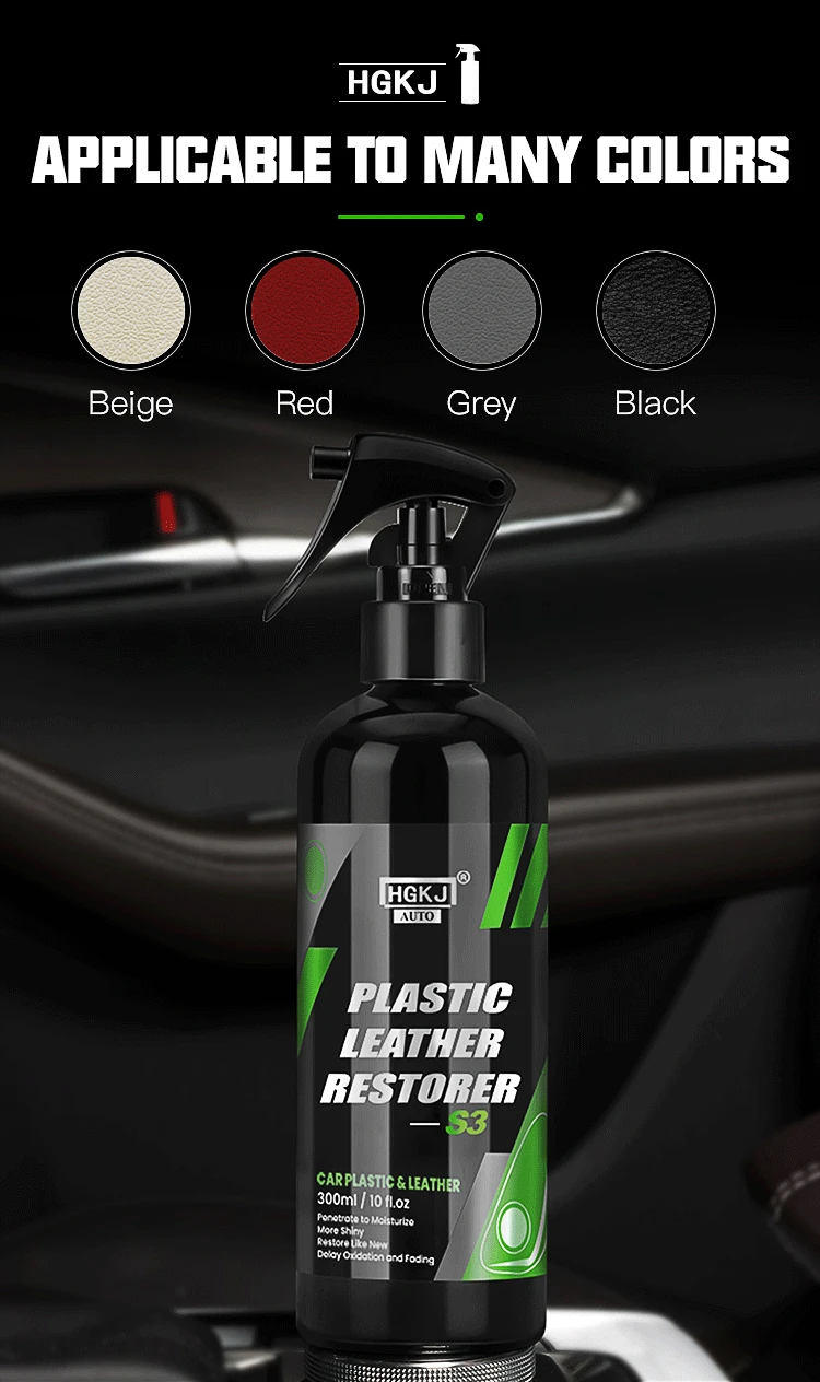 S3 Car Plastic Restorer Polish for Interior Exterior Trim Long-lasting Cleaner Agent Hydrophobic Coating Car Chemicals  HGKJ cleaning leather seats