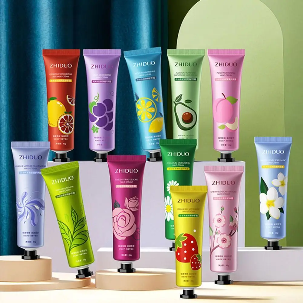 Fruity Flowery Hand Cream Moisturizing Anti-wrinkle Anti Chap Repairing Hands Care Beauty Skincare Hand Creams Sets how to be chap