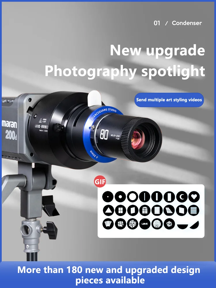 

MIAOTU Bowens Mount Photography Spotlight Tube Focalize Conical Snoots For Photo Studio Art Special Effects Shaped Beam Light Cy