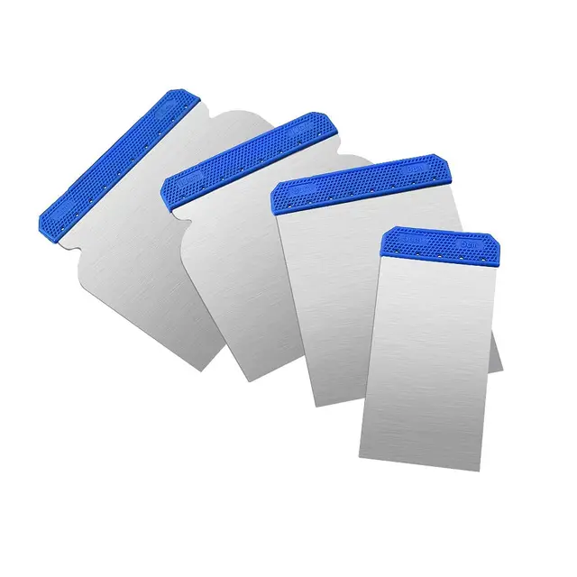 Set 5 Raschietti In Acciaio Inox - Per Rimuovere Vernice, Carta Da Parati E Stucco | Spatole Professionali - Foto 2