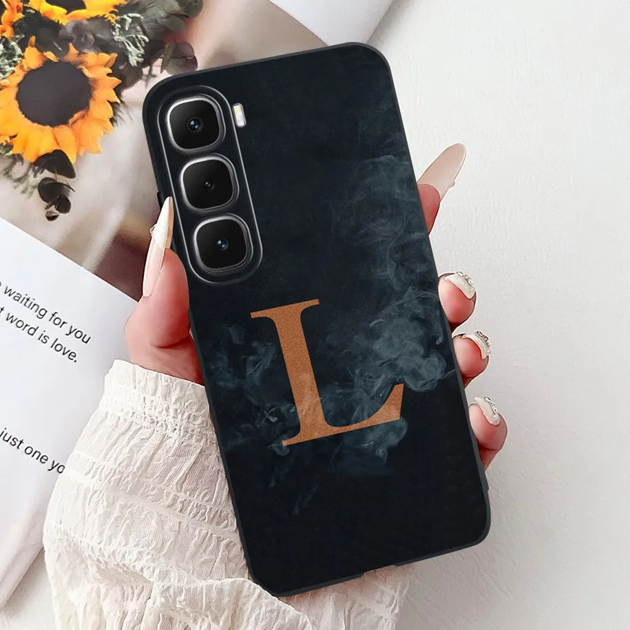 Fashionable Floral Letter Soft Silicone Phone Case Cover with Bumper Protection