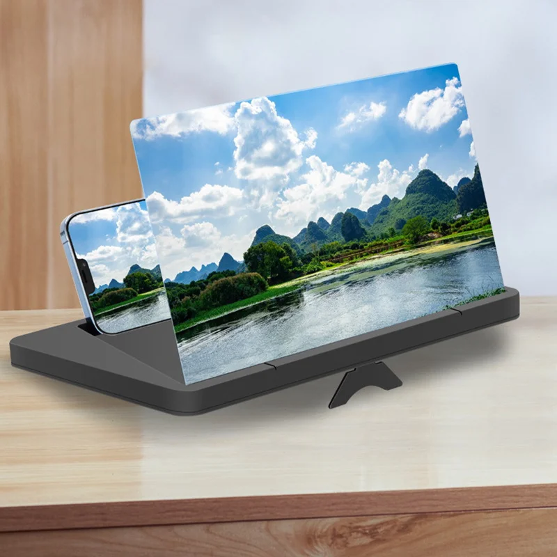 Curved Screen Mobile Phone Screen Amplifier 12 Inch Curved Screen Amplifier Mobile Phone Screen Magnifier Ultra Clear mobile phone stand Holders & Stands