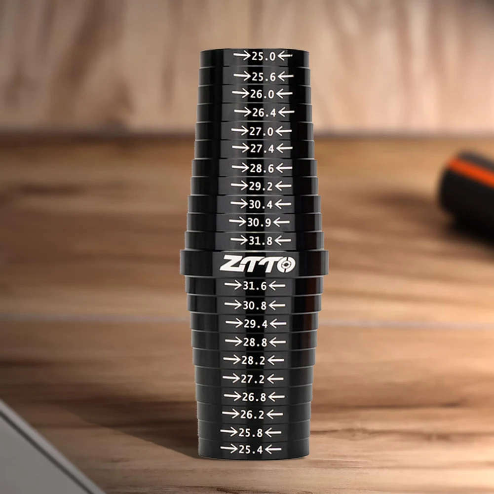 자전거 시트 튜브 시트 포스트 게이지, 25-31.8mm 사이클 시트 포스트 측정 사이징 도구, 알루미늄 합금 자전거 액세서리