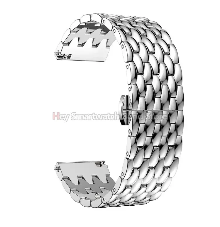 Universal Stainless Steel Watch Strap, Quick Release, 20mm & 22mm,