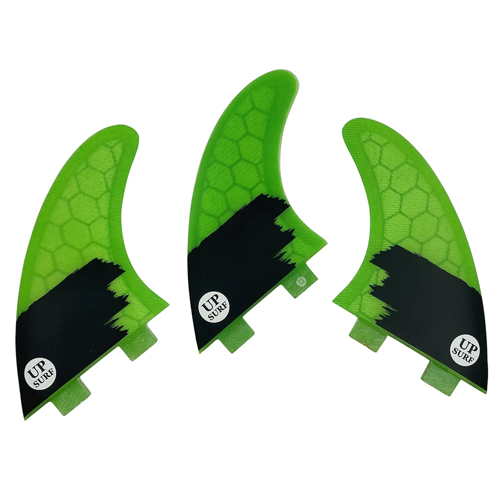 Honeycomb Carbon & Fiberglass Surf Fins Tri Thruster for FCS/FUTURE G3/AM2/GAM SUP/Surfboard/Paddleboard 3pcs
