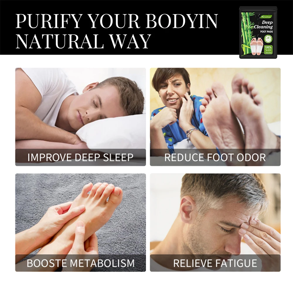 Detox Foot Patches Stress Relief Feet Deep Sleep Herbal Detox Sticker Conditioning Body Relieve Stress Foot Care 10/20/50PCS natural herbal foot pads foot pads wormwood pain relief patch