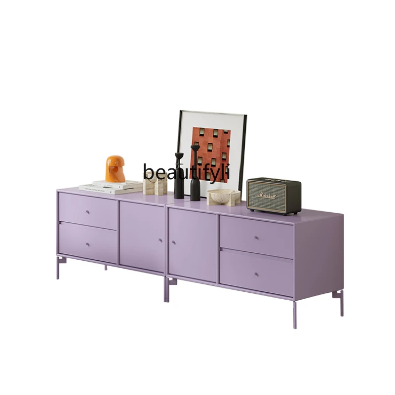 

Nordic Italian Minimalist Living Room TV Bench for Bedroom Dopamine Floor Cabinet