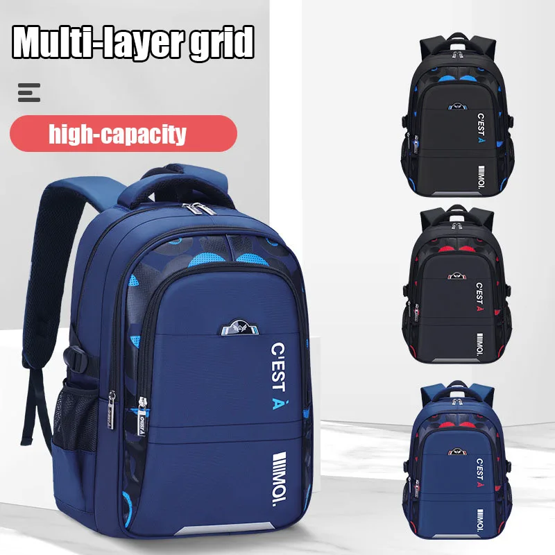 

2023 New Kids Backpack Cartoon Astronaut Teenages Schoolbag Primary Waterproof Backpack Boys Girls