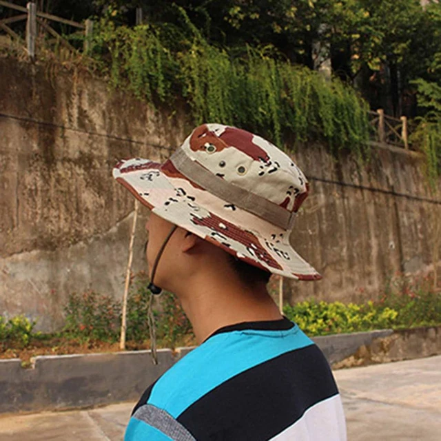 Breathable Fisherman Hat Wide Brim Camouflage Fisherman Hat