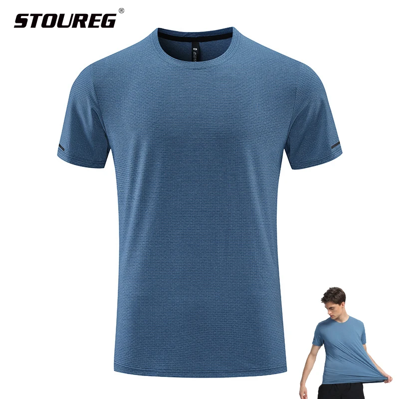 

Men Women Sports Running T-shirt,Quick Dry Breathable Gym Shirts,Women Short Sleeve Elastic Fitness Training Sportswear