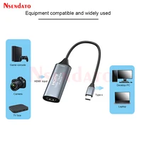 USB C hdmi Video Capture Card 4K 1080p HDMI to Type C 2.0  3.0 Video Grabber Capture Recorder Box for PC Andriod Camera Windows 2