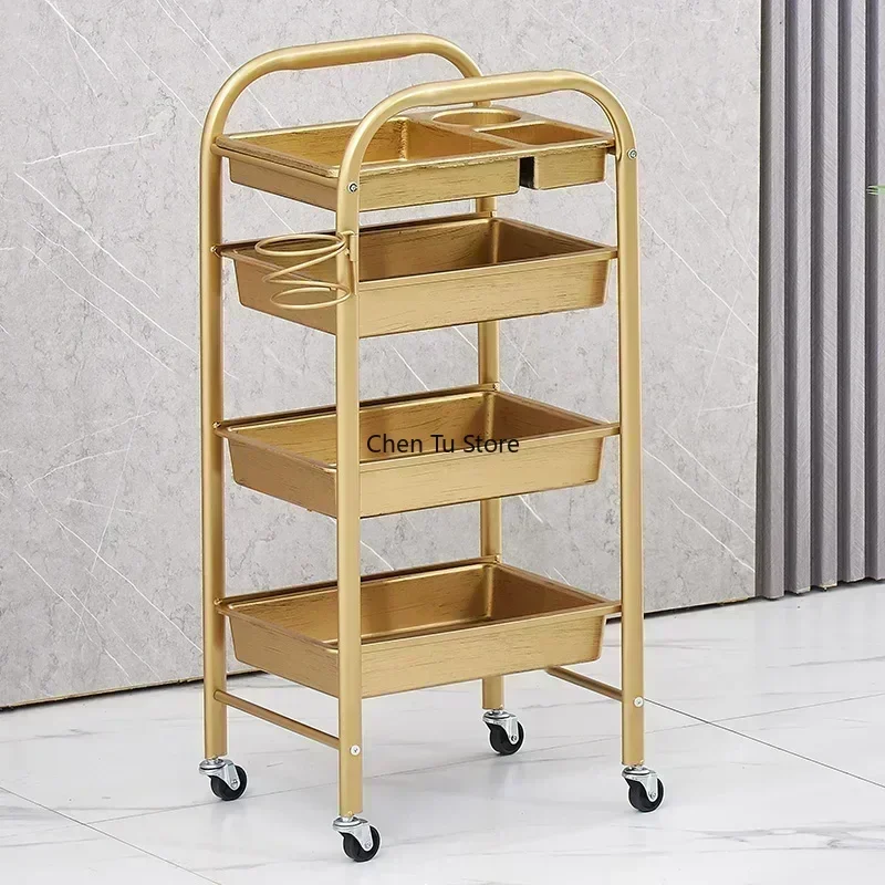 Cart Trolley Aesthetics Dressing Table Shopping Barber Elegant Hairdresser Organizer Carrello Estetista Spa Auxiliary Furniture multi layer storage trolley