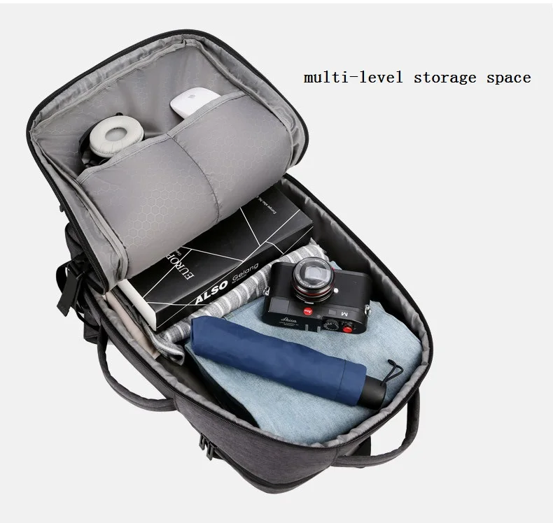 Large Capacity Multifunctional Expansion Rechargeable Hand-held Backpack Men's Waterproof Business Travel Computer Backpack
