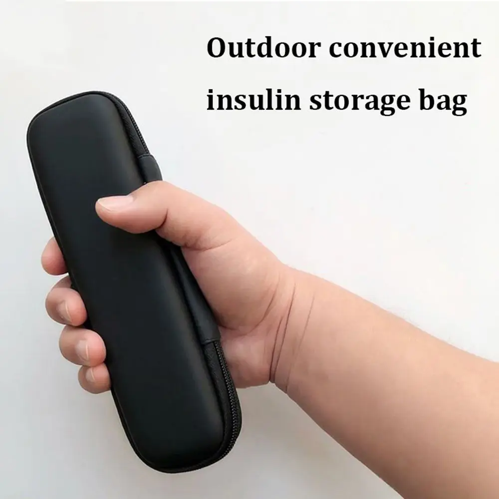 Insulin Cooling Bag Portable PU Leather Travel Case