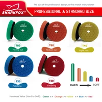Sharkfox 5"(125mm)/6"(150mm) Hex-Logic Car Sponge Polishing Buffing Pads For DA/RO/GA Auto Buffer Polisher 2